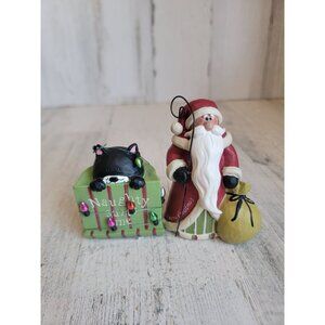 B Lloyd Suzi Santa Claus naughty suits‎ me cat Xmas figure set decor
